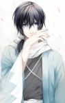  1boy agisuke black_hair hakuouki_shinsengumi_kitan japanese_clothes long_hair ponytail saitou_hajime_(hakuouki) solo 