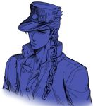  1boy chain gakuran hat jojo_no_kimyou_na_bouken kuren kuujou_joutarou monochrome school_uniform solo 