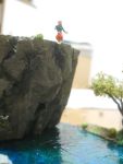  cliff diorama hata_no_kokoro lowres photo touhou tree water 