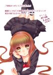  1girl brown_eyes brown_hair fate/extra fate_(series) kishinami_hakuno_(female) long_hair mikicocha school_uniform solo 