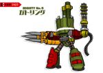  bandolier gun mighty_no._5 mighty_no._9 minigun official_art robot rocket weapon 