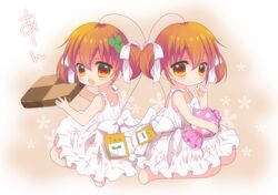  2girls kuromaru multiple_girls orange_eyes original personification redhead 