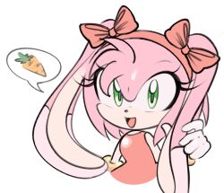  amy_rose bunny_girl bunny_tail green_eyes pink_fur pink_hair rabbit rabbit rabbit_ears rabbit_ears rabbit_girl rabbit_tail red_bow red_dress sonic_(series) 