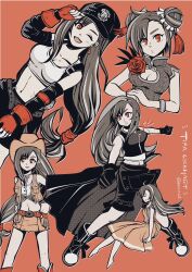  adjusting_clothes adjusting_headwear aged_down arm_ribbon bare_shoulders barefoot baseball_cap belt black_cape black_gloves black_hat black_shorts black_skirt black_vest boots breasts brown_hair brown_hat brown_skirt brown_vest cape character_name china_dress chinese_clothes cleavage_cutout closed_eyes clothing_cutout cowboy_boots cowboy_hat crisis_core:_final_fantasy_vii crop_top cropped_vest double_bun dress dress_flower earrings elbow_gloves final_fantasy final_fantasy_vii final_fantasy_vii_remake fingerless_gloves flower gloves grey_belt hair_bun hair_ornament hands_on_own_hips hat highres jewelry long_hair low-tied_long_hair medium_breasts midriff miniskirt miri_(mirik) multiple_views navel official_alternate_costume official_alternate_hairstyle one_eye_closed own_hands_together parted_lips red_background red_belt red_boots red_eyes red_flower red_gloves red_ribbon red_rose ribbon rose shirt shorts silver_bangle sitting skirt smile solo sundress suspenders tassel tassel_hair_ornament tifa_lockhart tifa_lockhart_(cowgirl) tifa_lockhart_(sporty_dress) twitter_username undershirt vest waist_cape white_shirt 