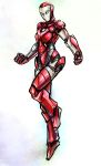  1girl genderswap highres iron_man marvel power_armor psuede solo superhero white_background 