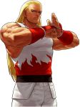  andy_bogard blonde_hair blue_eyes king_of_fighters king_of_fighters_xii kote long_hair muscle ninja official_art ogura_eisuke palm-fist_greeting sleeveless snk 