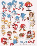  animal_ears aoki_(fumomo) bald brown_hair cat_ears cat_tail dr._eggman dress facial_hair gloves hat highres kemono knuckles_the_echidna miles_prower mustache seira_(sonic) shoes sonic sonic_the_hedgehog sunglasses tail 
