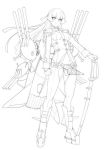  ban drill long_hair military military_uniform sketch sword uniform weapon 
