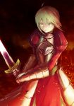  1girl blonde_hair fate/stay_night fate_(series) saber short_hair solo sword tyappygain weapon yellow_eyes 