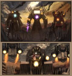  6+boys arm_cannon artist_name battle_damage black_clouds black_smoke burning camera cloud_ruan99543 clouds cloudy_sky commentary core corpse day dual_arm_cannons energy english_commentary english_text fire floating flying g-toilet glowing glowing_chest glowing_weapon highres impaled jetpack knife knife_in_eye knife_in_head looking_at_viewer metal_wings multiple_boys object_head object_through_head post-apocalypse ruins shoulder_spikes skibidi_toilet_(character) skibidi_toilet_(series) sky smoke smoke_trail speaker speech_bubble spikes stab television titan_camera_man titan_speaker_man titan_tv_man weapon wings wrist_blades 