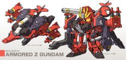  armor beam_cannon beam_rifle chibi color_variation commentary_request double_beam_cannon energy_gun full_armor glowing glowing_eye gun gundam hyper_mega_launcher mecha mecha_focus missile missile_pod mobile_suit no_humans redesign reference_sheet robot science_fiction sd_gundam shoulder_cannon standing susagane v-fin wave_rider weapon white_background yellow_eyes zeta_gundam zeta_gundam_(mobile_suit) 