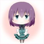  1girl blue_eyes bow character_request katori_(quietude) lowres purple_hair short_hair smile 