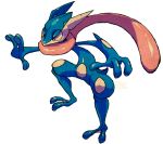  frog greninja no_humans outstretched_arm pokemon pokemon_(creature) pokemon_(game) pokemon_xy solo spoilers tongue tongue_out transparent_background 
