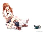  2girls brown_eyes brown_hair closed_eyes hair_ornament hairpin hug lllllsual misaka_imouto misaka_mikoto multiple_girls school_uniform skirt to_aru_kagaku_no_railgun to_aru_majutsu_no_index 