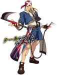  1boy axl_low bandana blonde_hair blue_eyes chain fingerless_gloves gloves guilty_gear guilty_gear_xrd jeans long_hair official_art union_jack vest 