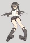  animal_ears arm_support black_hair blade_(galaxist) brown_eyes feet garters gloves kneehighs long_hair lying on_back original panties pantyshot skirt underwear 