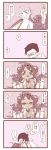  1boy 1girl 4koma admiral_(kantai_collection) bare_shoulders comic detached_sleeves double_bun hair_ornament hairband highres kantai_collection kongou_(kantai_collection) lr_hijikata translated wide_sleeves 