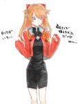  1girl blue_eyes cosplay hair_ornament katsuragi_misato katsuragi_misato_(cosplay) long_hair neon_genesis_evangelion nulco orange_hair solo souryuu_asuka_langley 