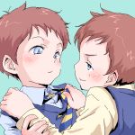  2boys blue_eyes boys brown_hair charles necktie oh!_mikey shota siblings the_fuccons tony twins 