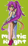  bracelet earrings faris_scherwiz final_fantasy final_fantasy_v green_eyes high_heels hitori_basanda jewelry long_hair looking_back mystic_knight ponytail purple_hair see-through solo veil very_long_hair 