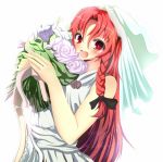  atuuy braid flower hong_meiling jewelry long_hair red_hair redhead ribbon ring sukage toga touhou 