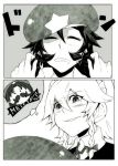  hong_meiling izayoi_sakuya monochrome pringles silent_comic tima touhou 