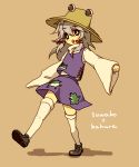  bakura_ryou crossdressing crossdressinging frog hat moriya_suwako shoes silver_hair solo thigh-highs thighhighs touhou trap uyutan white_legwear yuu-gi-ou yuu-gi-ou_duel_monsters zettai_ryouiki 