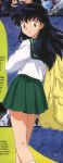  black_hair higurashi_kagome inuyasha legs long_hair miniskirt school_uniform skirt smile thighs 