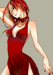  bad_id breasts cleavage dress nail_polish red_hair redhead tomero zaregoto_series 