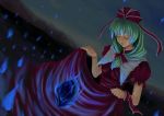  green_hair hair_ribbon kagiyama_hina nemo_(marmeid331) ribbon solo touhou 