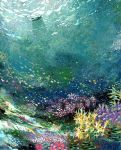  abstract diving fish flippers highres original seaweed underwater yoneda_eri 