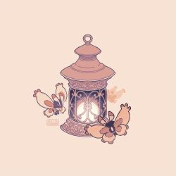  brown_background bug highres lantern moth mothim no_humans petite_echorizon pokemon pokemon_(creature) procreate_(medium) sepia simple_background 