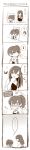  absurdres akagi_(kantai_collection) comic highres japanese_clothes kaga_(kantai_collection) kantai_collection long_hair long_image monochrome multiple_girls personification skirt tall_image thigh-highs 