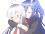  2girls blush hug hug_from_behind kazanari_tsubasa long_hair multiple_girls senki_zesshou_symphogear yukine_chris 