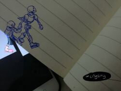  2019 2boys 2d armor black_shorts blue_jacket blue_shorts boots brothers cape comic commentary digital_media duo english_commentary english_text fourth_wall full_body gloves grey_background grey_hood height_difference hollow_eyes hood hood_down hooded_jacket humanoid jacket long_sleeves male male_focus male_only mixed_media monochrome monster monster_boy multiple_boys no_nose open_clothes open_jacket papyrus_(undertale) pen_(medium) phone phone_screen photo_(medium) pink_slippers red_boots sans_(undertale) segmented_comic shirt shorts siblings simple_background single_vertical_stripe skeleton slippers socks speech_bubble striped_shorts teeth text traditional_media undead undertale utdr_(toby_fox) veah3 vertical-striped_clothes vertical-striped_shorts walking white_shirt white_stripes yellow_socks 