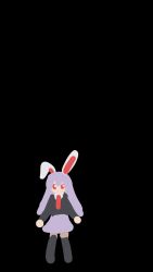  2girls @_@ animal_ears animated animated_gif black_jacket blazer carrot chinese_commentary commentary_request dodging dress head_bump highres inaba_tewi jacket long_hair looping_animation multiple_girls necktie pink_skirt purple_hair rabbit_ears rabbit_girl rabbit_tail red_eyes red_necktie reisen_udongein_inaba skirt tail toorooo touhou white_dress 