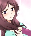  1girl blush character_request ikari_manatsu long_hair looking_at_viewer love_live!_school_idol_project solo violet_eyes 