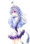  1girl absurdres blue_hair blush ghostrick_yuki-onna hairband highres long_sleeves solo takayuuki violet_eyes yuu-gi-ou 