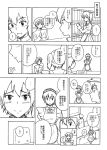  1boy 1girl admiral_(kantai_collection) comic kaga_(kantai_collection) kantai_collection maid maid_apron maid_headdress monochrome naval_uniform side_ponytail with++ 