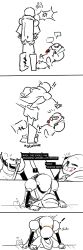  ! !! !!! 2018 2boys 2d ? ^^^ anger_vein animal annoying_dog arm_support armor blank_speech_bubble blush boots bottle brothers cape chinese_commentary comic commentary digital_media dog edit english_text full_body gloves height_difference highres holding holding_bottle hollow_eyes hood hood_down hooded_jacket humanoid incest jacket ketchup ketchup_bottle kiss lying male male_focus male_only monochrome monster monster_boy multiple_boys notice_lines on_back open_clothes open_jacket papyrus_(undertale) puff_of_air sans_(undertale) segmented_comic sequential shirt shorts siblings simple_background single_vertical_stripe skeleton slippers socks speech_bubble spoken_anger_vein spot_color standing stitched striped_shorts teeth text third-party_edit trio tripping undead undertale utdr_(toby_fox) veah3 vertical-striped_clothes vertical-striped_shorts white_background 