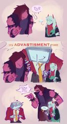  ... 1girl 2025 2boys 2d 3koma angry angstyhikka animal_ears ant_tenna anthro armlet black_jacket black_pants body_fur brown_background colored_sclera colored_skin colored_teeth comic commentary cropped_legs cropped_torso crt deltarune digital_media droopy_ears edit english_commentary english_text fangs female fingers_together floppy_ears furry furry_male glasses gloves goat goat_boy goat_ears green_robe hand_on_another's_shoulder highres horns humanoid humanoid_robot jacket leaning_forward lizard lizard_girl long_hair long_sleeves male monster monster_girl multiple_boys necktie no_eyes object_head pants pink_horns pink_scarf pink_skin pointing pointing_at_another pointy_nose profanity purple_hair purple_pants radio_antenna ralsei red_suit reptile reptile_girl robe robot robot_boy round_eyewear scalie scarf segmented_comic sequential sharp_teeth shrinking simple_background sleeveless sleeveless_jacket slit_pupils smile speech_bubble spiked_armlet spoilers spoken_ellipsis stitched suit surprised susie_(dark_world)_(deltarune) susie_(deltarune) tall_image teeth television text third-party_edit trio two-tone_background utdr_(toby_fox) white_fur white_gloves yellow_necktie yellow_sclera yellow_teeth 