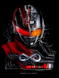  2boys armor armored_bodysuit artist_name assault_visor black_background bodysuit chou_uchuu_keiji_gavan_infinity combat_helmet commentary cropped_torso full_armor gavan gavan_infinity glowing glowing_eyes helmet highres in-franchise_crossover infinity_symbol liquid_metal looking_at_viewer male_focus metal_hero multicolored_armor multiple_boys obakelope0530 orange_eyes red_armor red_helmet romaji_text silver_armor simple_background split_theme straight-on tokusatsu two-tone_armor uchuu_keiji_gavan 