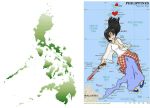  1girl artist_request black_hair blood clenched_hand dress empty_eyes heart holding jpeg_artifacts knife light_smile long_dress long_hair looking_at_viewer malaysia map open_mouth original personification personified_map philippines see-through shoes solo source_request traditional_clothes weapon yandere yellow_eyes 