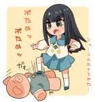  child kill_la_kill kiryuuin_satsuki skirt stomping stuffed_animal stuffed_pig stuffed_toy tsumuri 