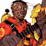  axe bust gloves korean lowres no_mask sharpened_volcano_fragment simple_background t8909 tagme team_fortress_2 the_pyro translation_request weapon white_background 