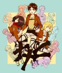  annie_leonhardt armin_arlert bertholt_fubar christa_renz conny_springer eren_jaeger jean_kirchstein marco_bodt mikasa_ackerman military military_uniform reiner_braun sasha_braus shibaduke shingeki_no_kyojin short_hair uniform weapon ymir_(shingeki_no_kyojin) 