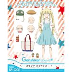  &gt;_&lt; 1girl bag blonde_hair blue_eyes blush character_name copyright_name cover doll_joints dress dvd_cover figma genshiken goggles hair_ribbon hat helmet highres long_hair official_art open_mouth pocky ribbon solo susanna_hopkins twintails very_long_hair 