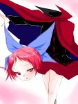    1girl bow cape hair_bow han_(jackpot) nukekubi red_eyes redhead sekibanki severed_head solo touhou 