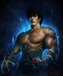  black_hair blood highres hokuto_no_ken kenshirou male manly marco_ferraccioni realistic scar shirtless 