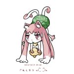  &gt;:3 2012 :3 animal_ears cat_ears copyright_request dated emoticon handstand long_hair multicolored_hair multiple_tails pink_hair simple_background sweatdrop tagme tail translation_request two-tone_hair upside-down white_background yanagi_yagiaji 